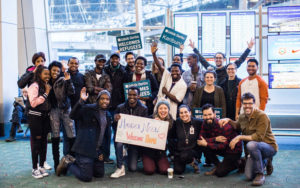 Catholic Charities agency staff welcomes refugees at Portland International Airport