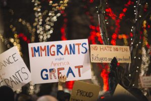 Pro-immigrant protest signs